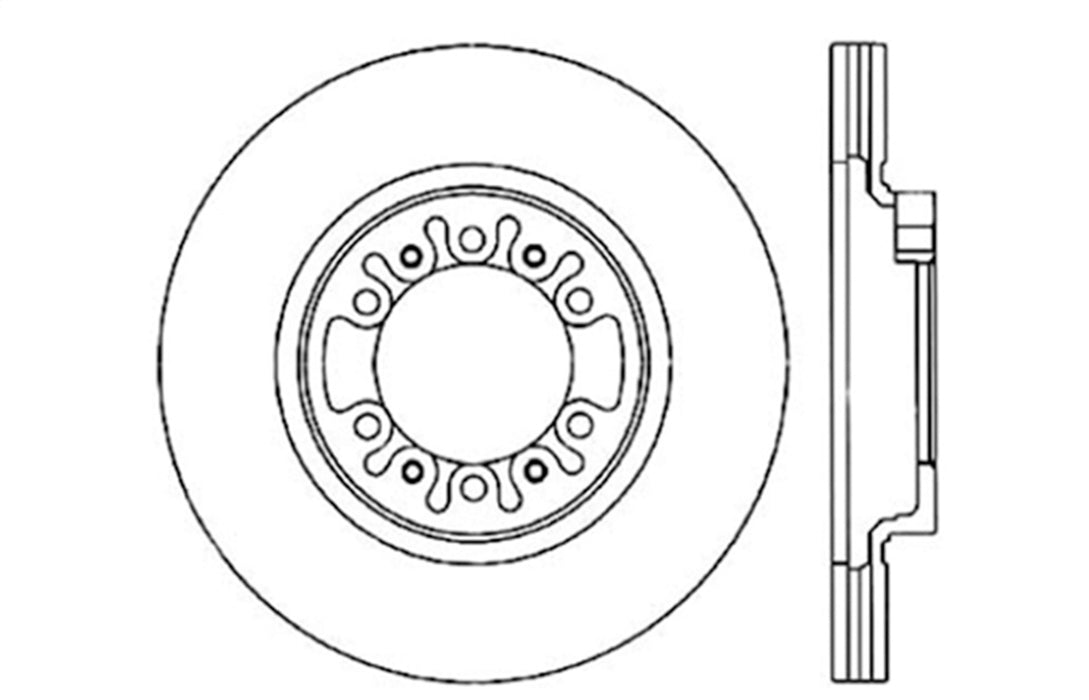 StopTech 128.46040R StopTech Sport Cross Drilled Brake Rotor; Front Right - Truck Part Superstore