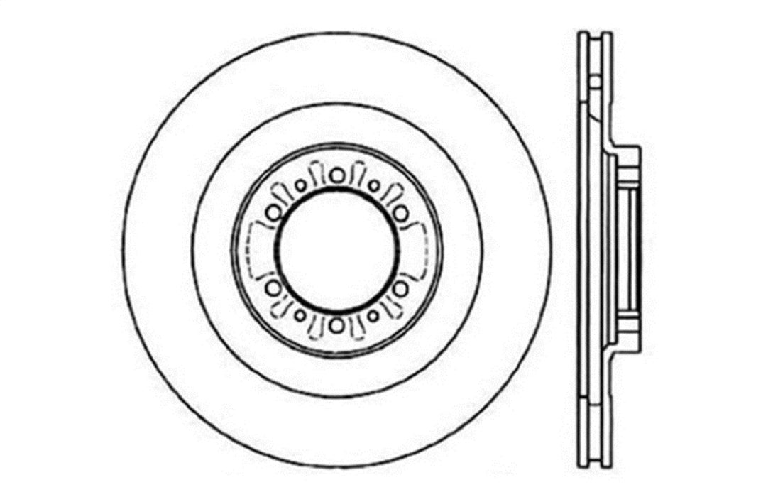 StopTech 128.46051R StopTech Sport Cross Drilled Brake Rotor; Front Right - Truck Part Superstore