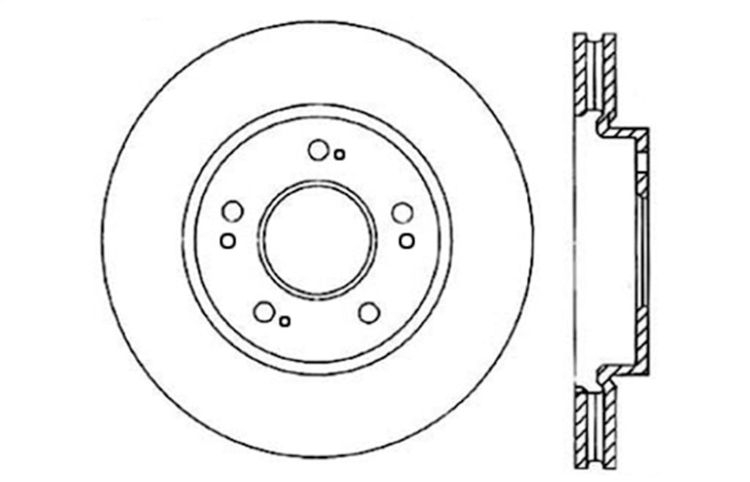 StopTech 128.46061R StopTech Sport Cross Drilled Brake Rotor; Front Right - Truck Part Superstore