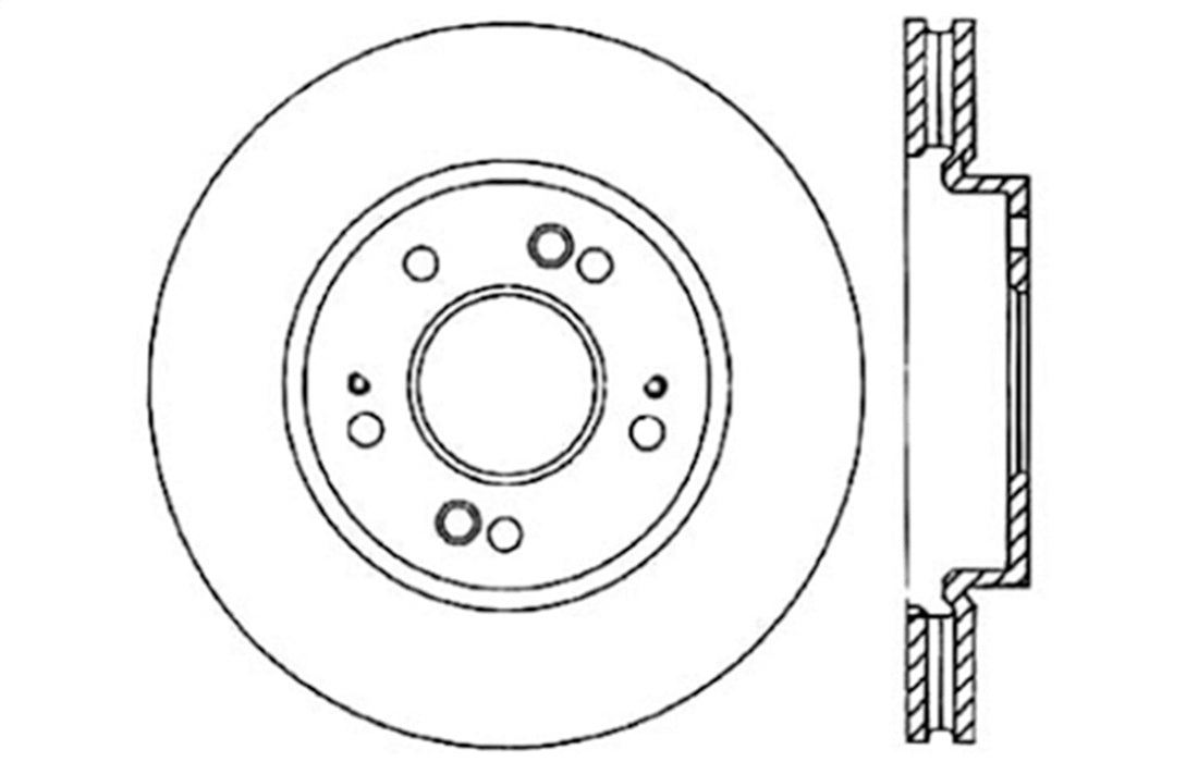 StopTech 128.46066L StopTech Sport Cross Drilled Brake Rotor; Front Left - Truck Part Superstore