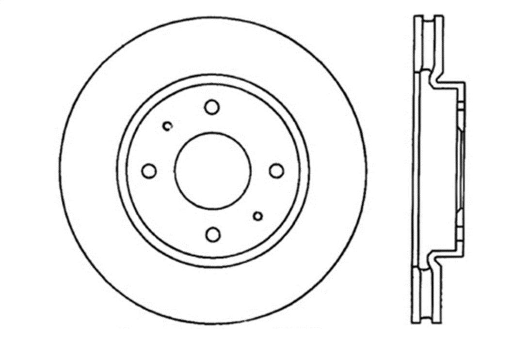 StopTech 128.46070L StopTech Sport Cross Drilled Brake Rotor; Front Left - Truck Part Superstore
