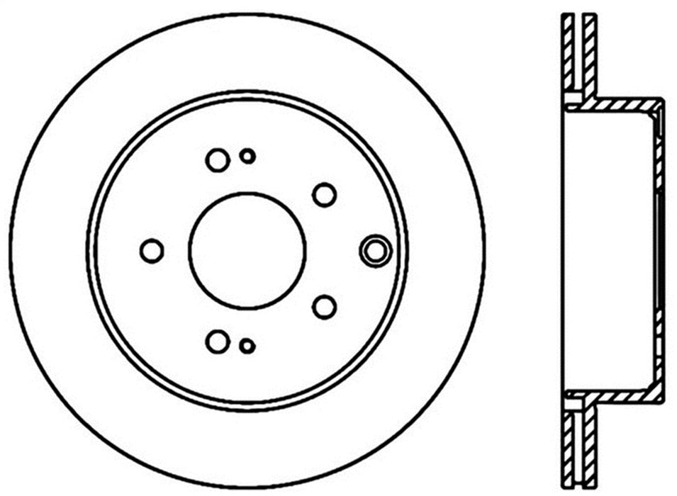 StopTech 128.46072L StopTech Sport Cross Drilled Brake Rotor; Rear Left - Truck Part Superstore