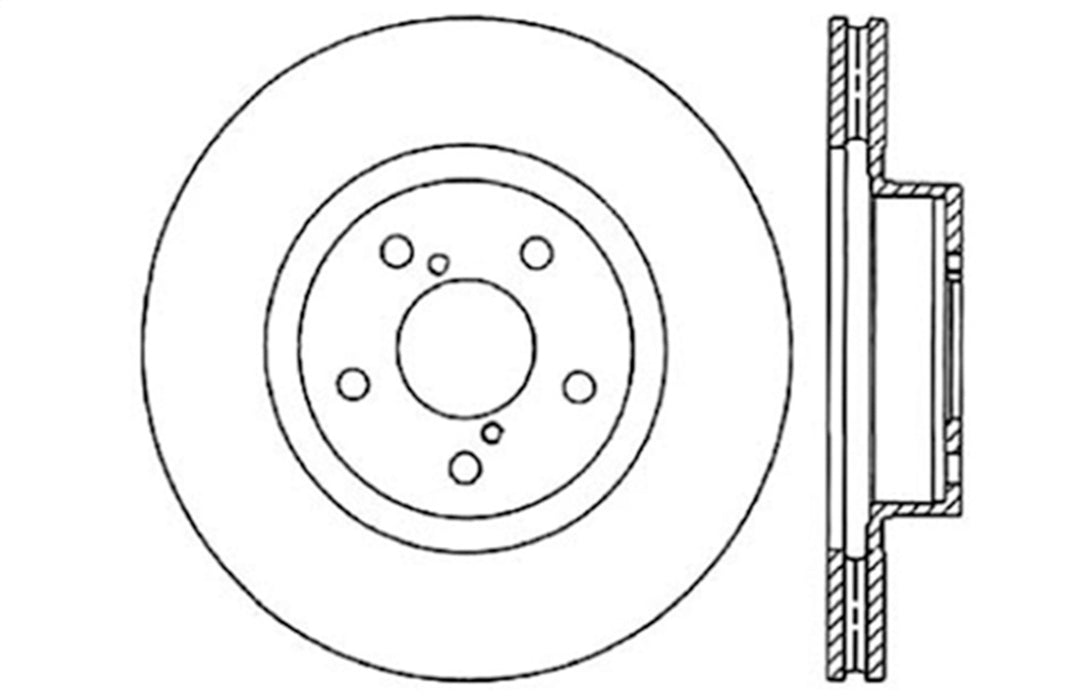 StopTech 128.47012CR StopTech Sport Cryo Cross Drilled Brake Rotor; Front Right - Truck Part Superstore