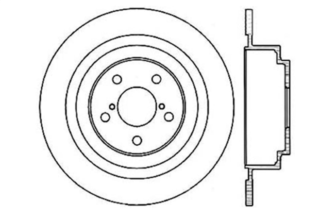 StopTech 128.47017L StopTech Sport Cross Drilled Brake Rotor; Rear Left - Truck Part Superstore