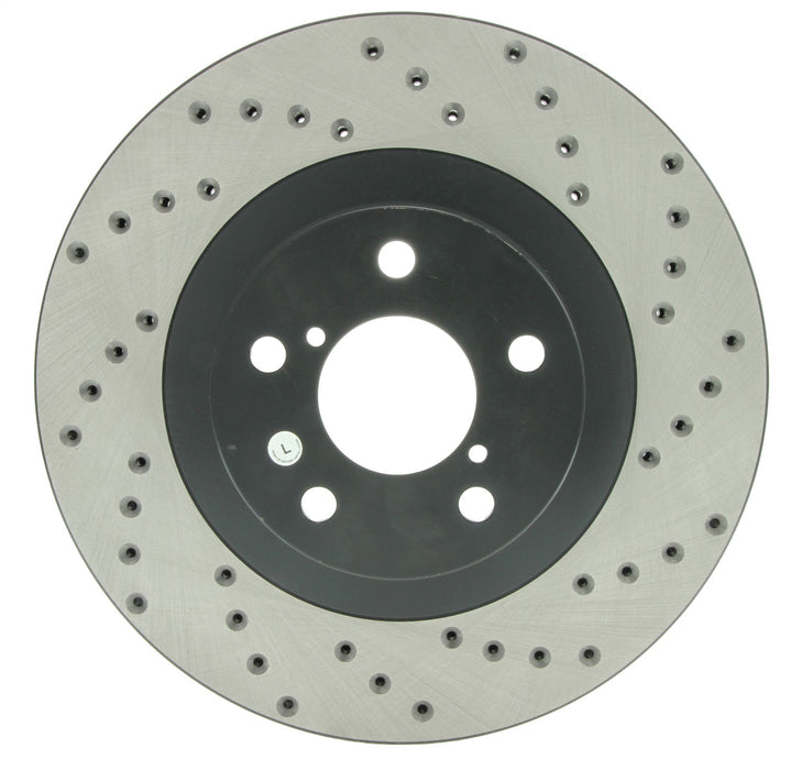 StopTech 128.47018L StopTech Sport Cross Drilled Brake Rotor; Front Left - Truck Part Superstore