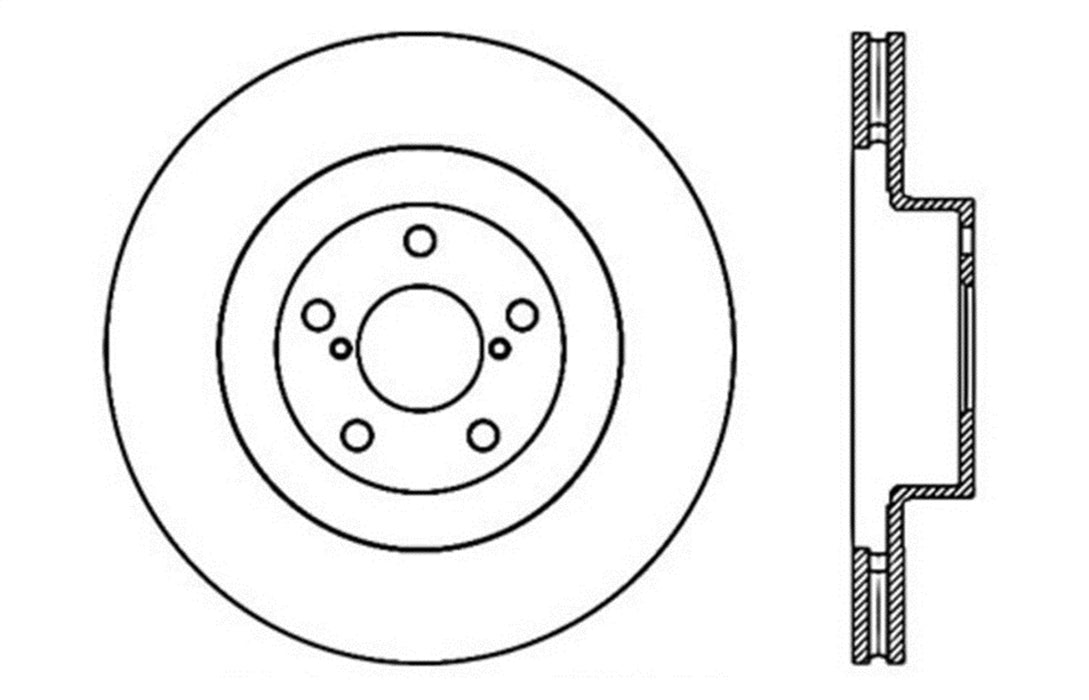 StopTech 128.47018R StopTech Sport Cross Drilled Brake Rotor; Front Right - Truck Part Superstore
