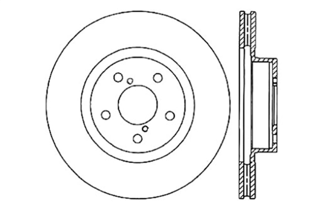 StopTech 128.47021CL StopTech Sport Cryo Cross Drilled Brake Rotor; Front Left - Truck Part Superstore