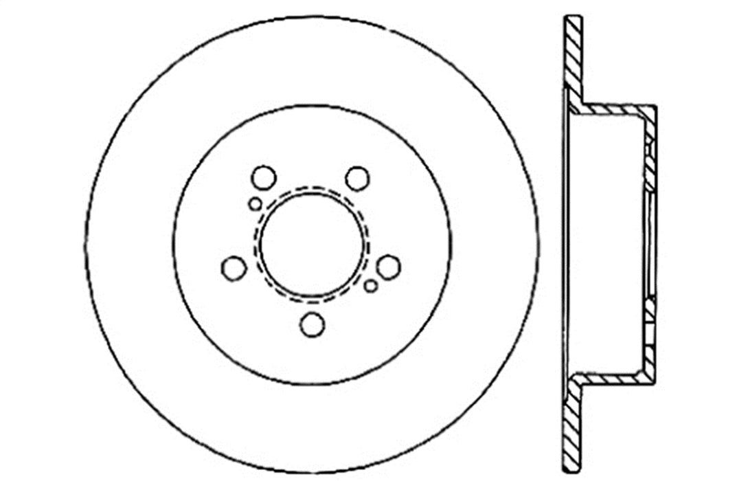 StopTech 128.47026L StopTech Sport Cross Drilled Brake Rotor; Rear Left - Truck Part Superstore