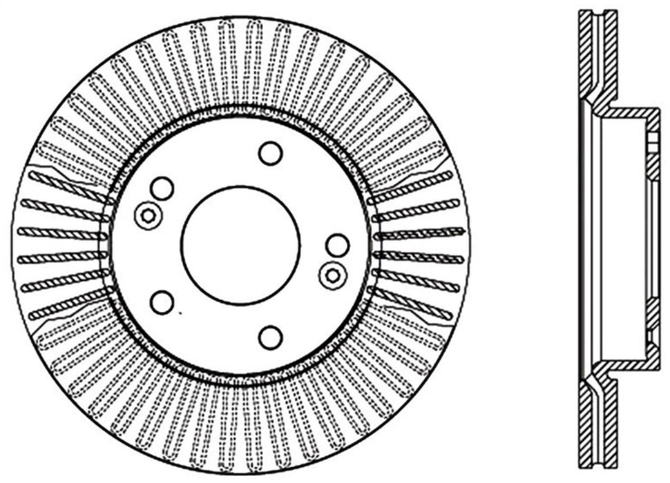 StopTech 128.50026R StopTech Sport Cross Drilled Brake Rotor; Front Right - Truck Part Superstore