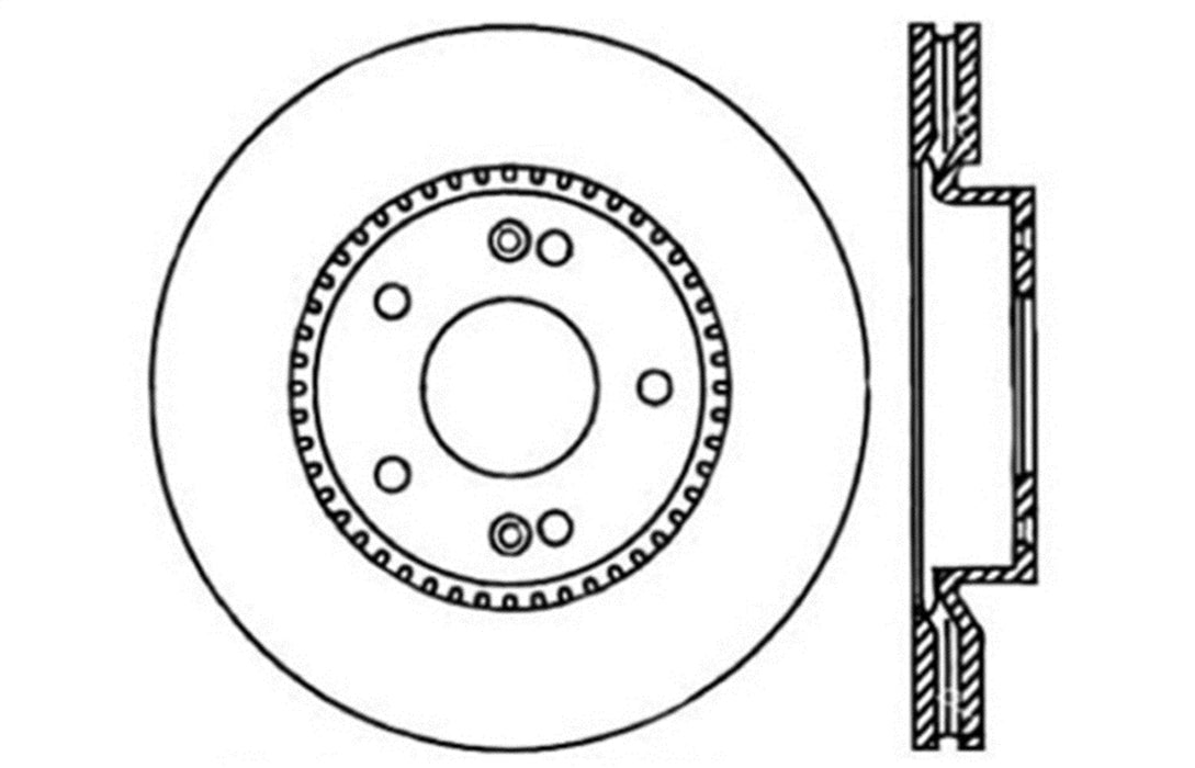StopTech 128.51015CL StopTech Sport Cryo Cross Drilled Brake Rotor; Front Left - Truck Part Superstore