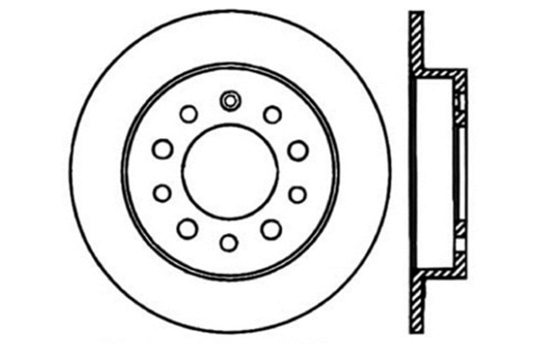 StopTech 128.51016CR StopTech Sport Cryo Drilled Brake Rotor; Rear Right - Truck Part Superstore