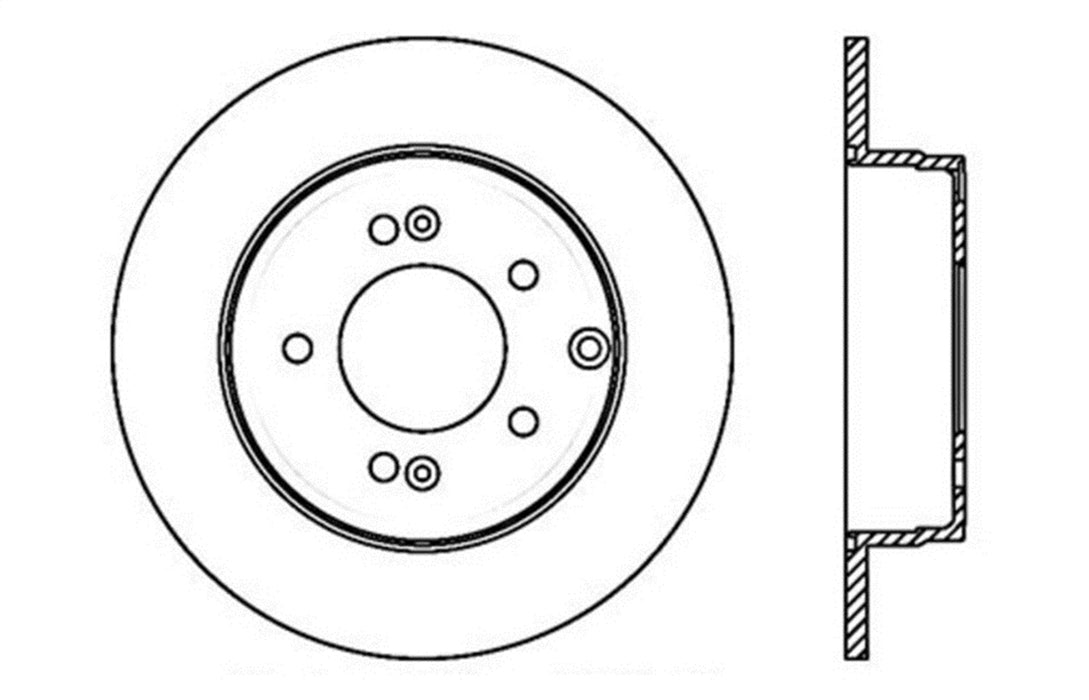 StopTech 128.51021CL StopTech Sport Cryo Cross Drilled Brake Rotor; Rear Left - Truck Part Superstore
