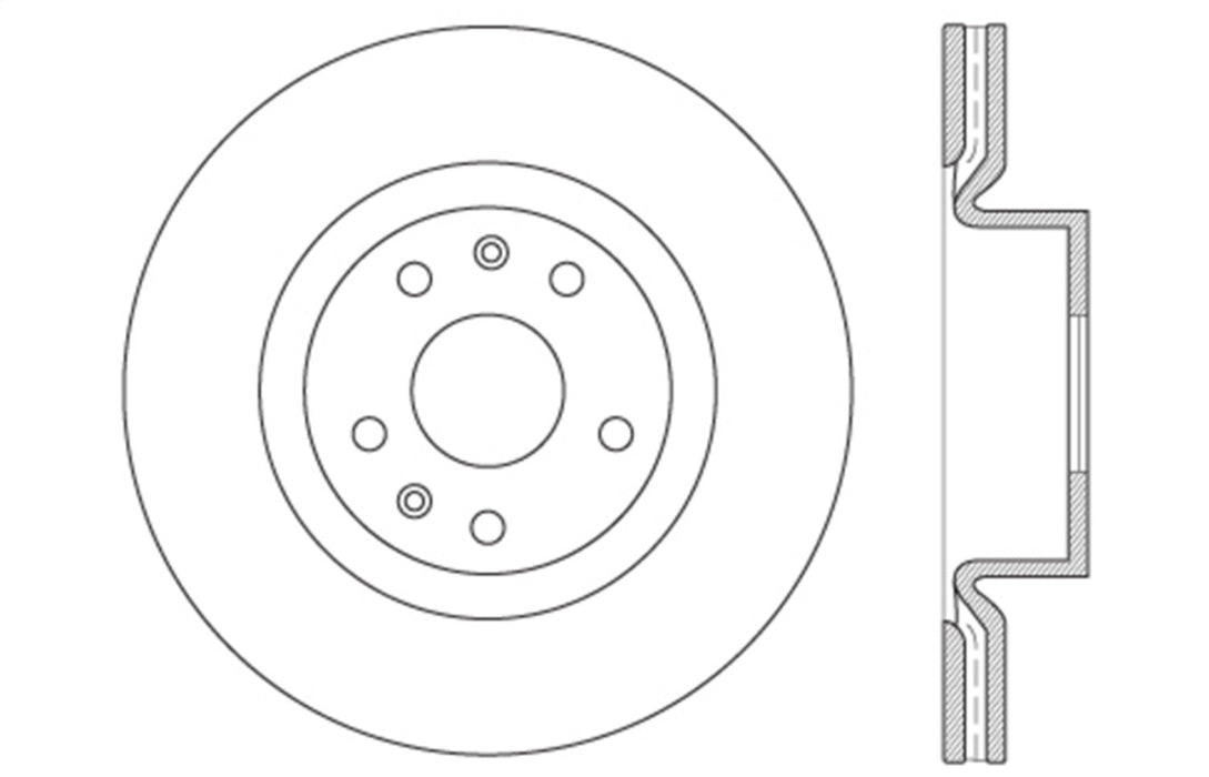 StopTech 128.51038R StopTech Sport Cross Drilled Brake Rotor; Front Right - Truck Part Superstore