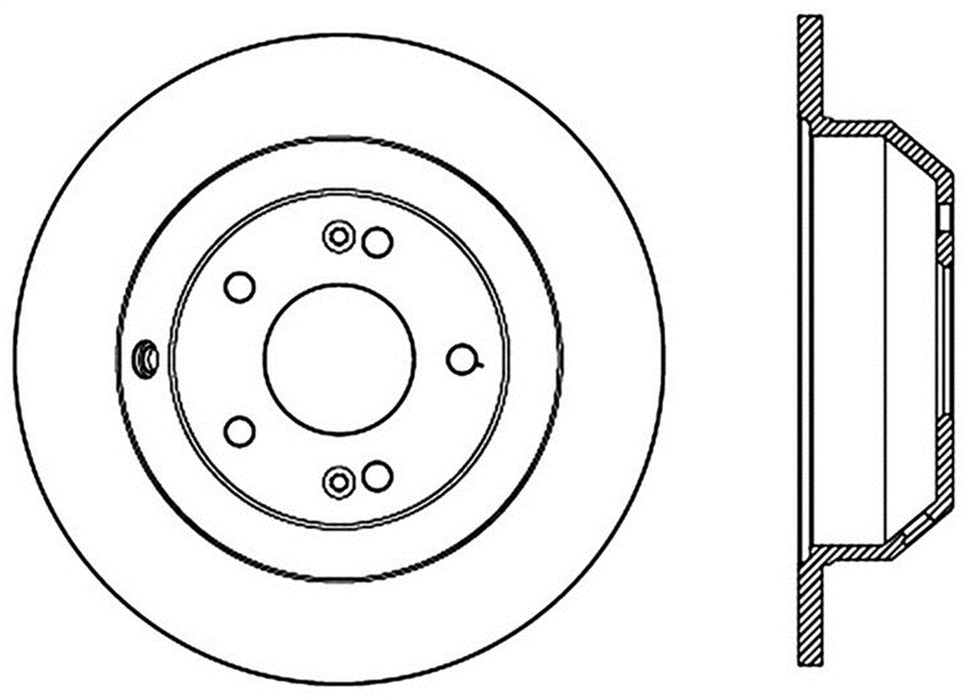 StopTech 128.51039L StopTech Sport Cross Drilled Brake Rotor; Rear Left - Truck Part Superstore