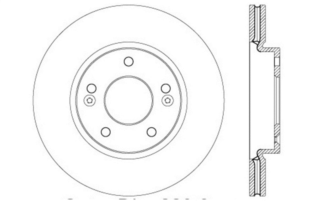 StopTech 128.51044L StopTech Sport Cross Drilled Brake Rotor; Front Left - Truck Part Superstore