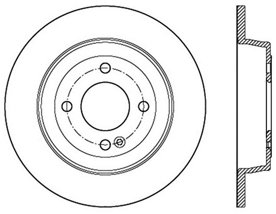 StopTech 128.51047L StopTech Sport Cross Drilled Brake Rotor; Rear Left - Truck Part Superstore