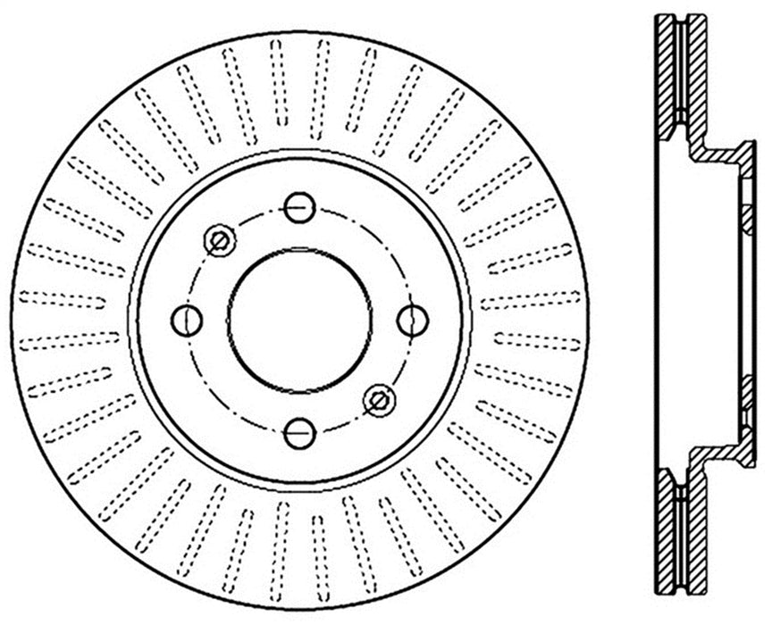 StopTech 128.51048L StopTech Sport Cross Drilled Brake Rotor; Front Left - Truck Part Superstore