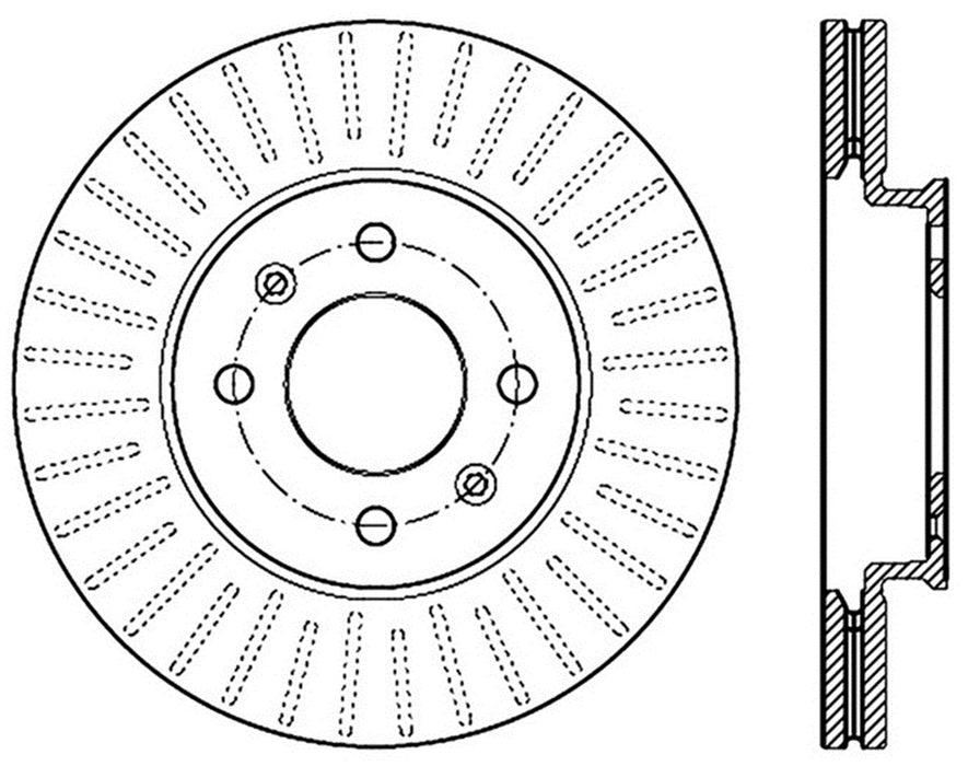 StopTech 128.51048R StopTech Sport Cross Drilled Brake Rotor; Front Right - Truck Part Superstore