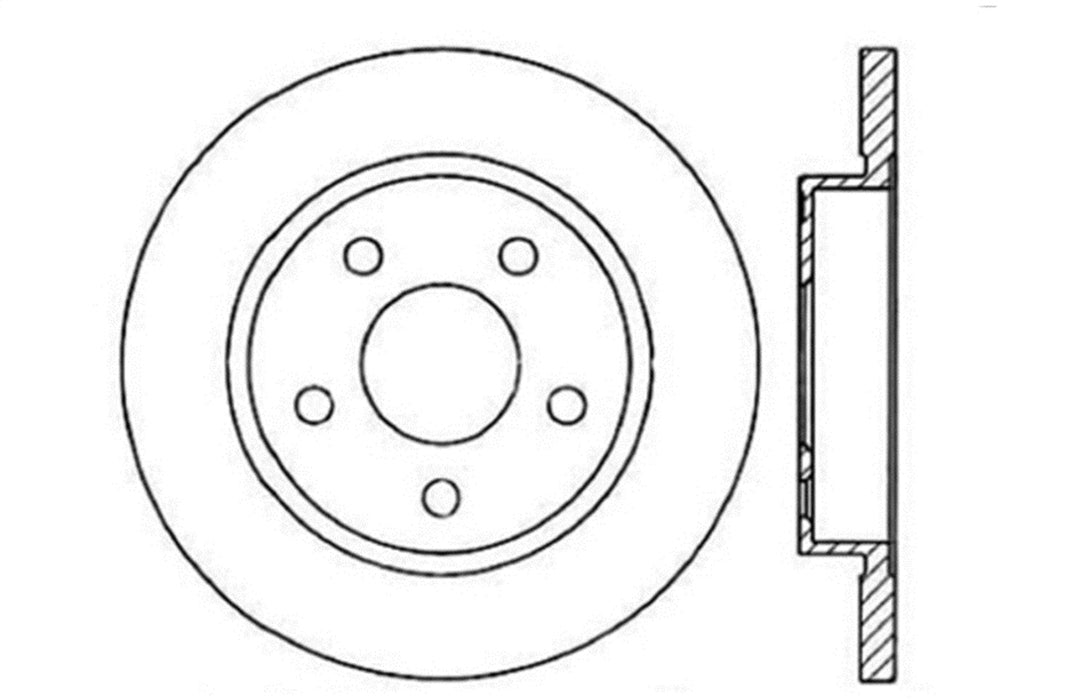 StopTech 128.61039L StopTech Sport Cross Drilled Brake Rotor; Rear Left - Truck Part Superstore