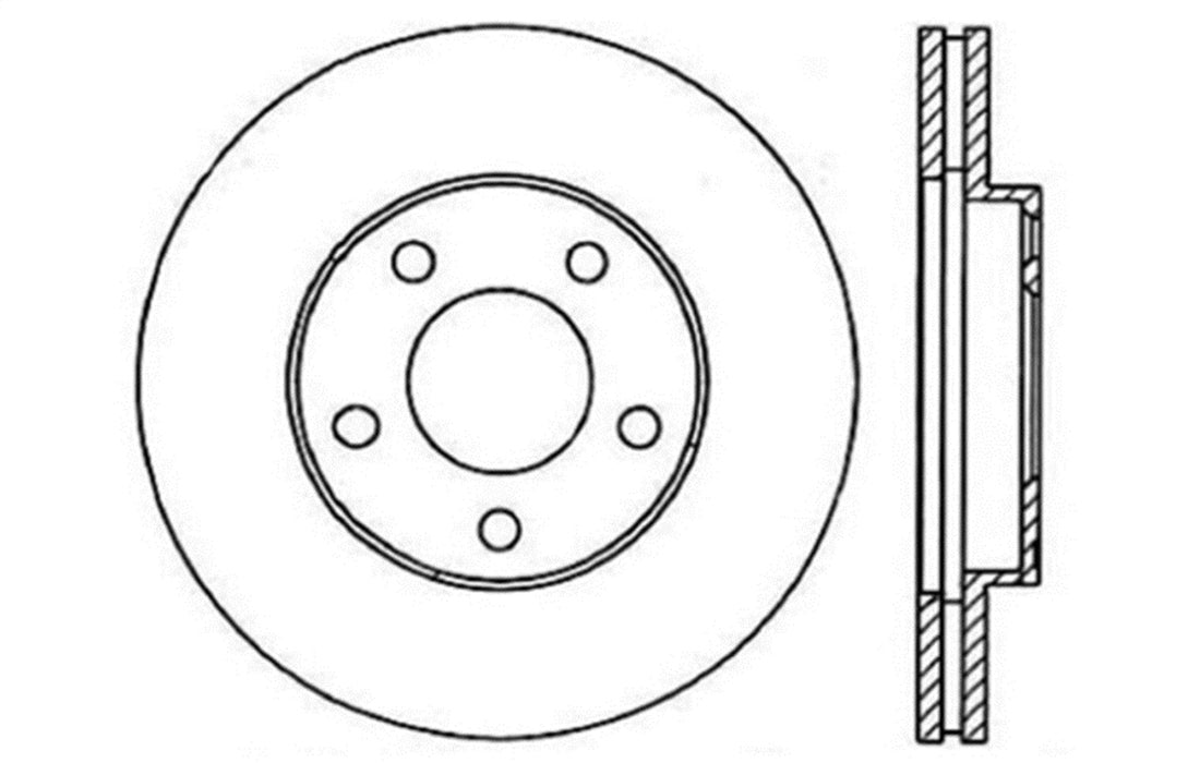StopTech 128.61041CL StopTech Sport Cryo Cross Drilled Brake Rotor; Front Left - Truck Part Superstore