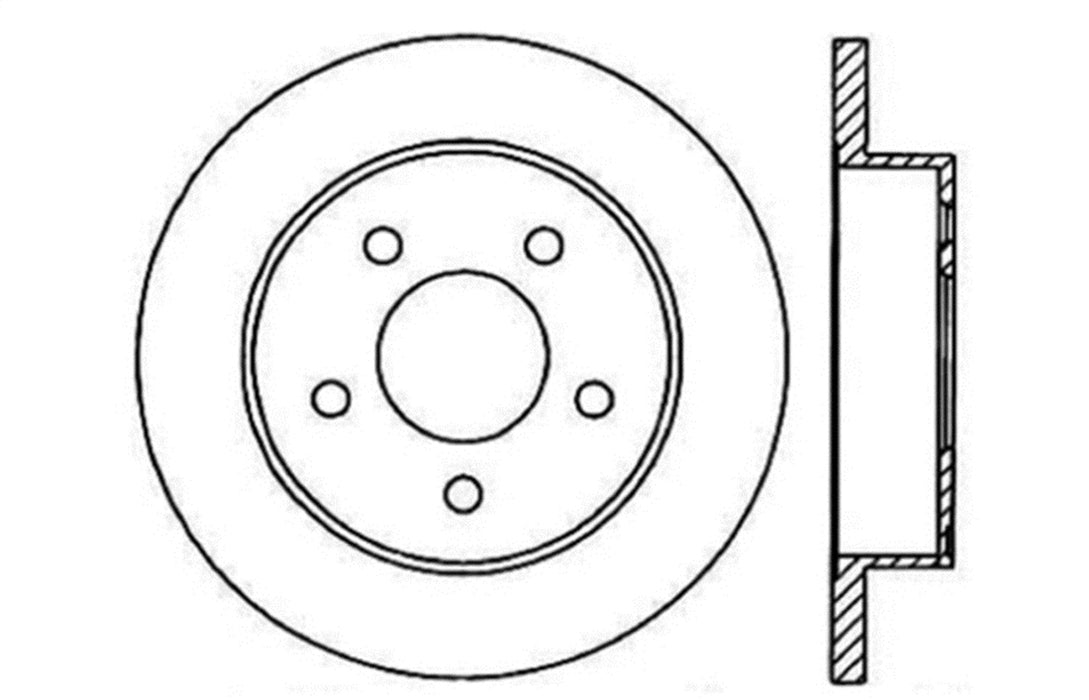 StopTech 128.61042L StopTech Sport Cross Drilled Brake Rotor; Rear Left - Truck Part Superstore