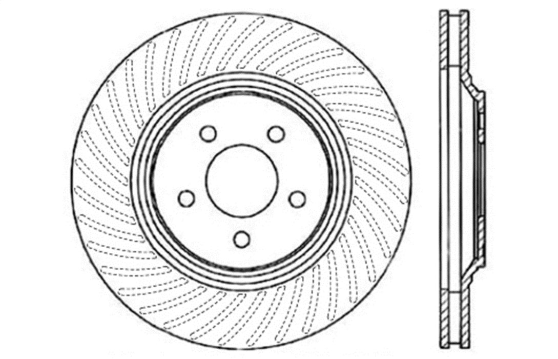 StopTech 128.61044L StopTech Sport Cross Drilled Brake Rotor; Front Left - Truck Part Superstore