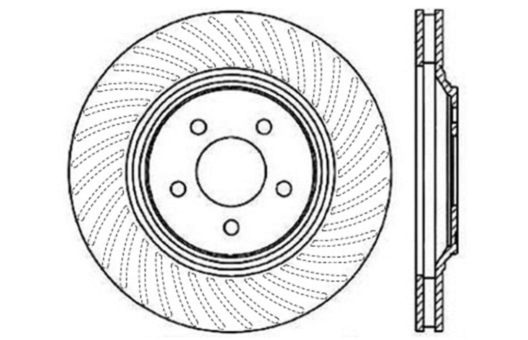 StopTech 128.61045R StopTech Sport Cross Drilled Brake Rotor; Front Right - Truck Part Superstore