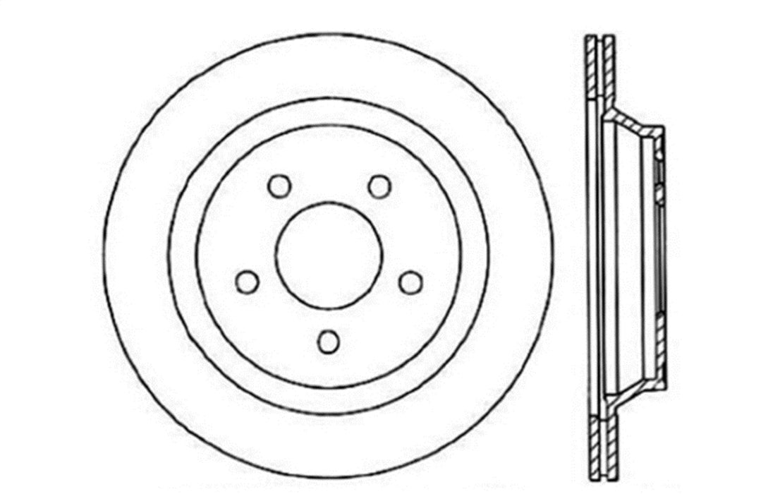StopTech 128.61046L StopTech Sport Cross Drilled Brake Rotor; Rear Left - Truck Part Superstore