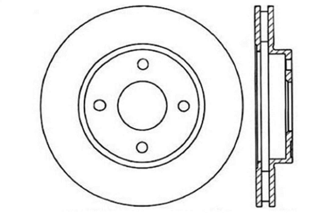 StopTech 128.61048R StopTech Sport Cross Drilled Brake Rotor; Front Right - Truck Part Superstore