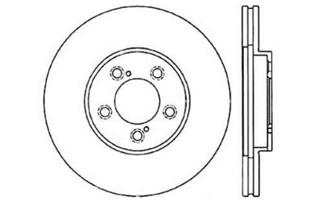 StopTech 128.61049CR StopTech Sport Cryo Cross Drilled Brake Rotor; Front Right - Truck Part Superstore