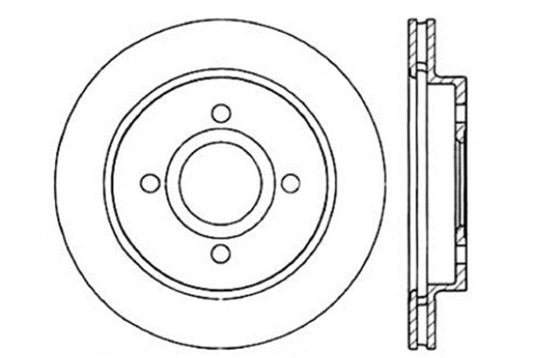 StopTech 128.61050L StopTech Sport Cross Drilled Brake Rotor; Rear Left - Truck Part Superstore