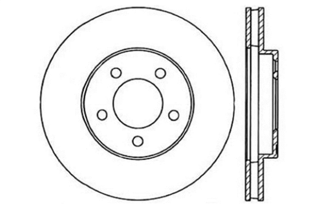 StopTech 128.61051L StopTech Sport Cross Drilled Brake Rotor; Front Left - Truck Part Superstore