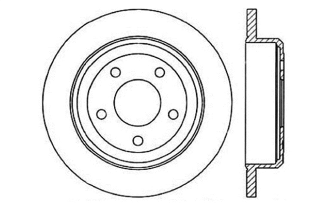StopTech 128.61052CL StopTech Sport Cryo Cross Drilled Brake Rotor; Rear Left - Truck Part Superstore