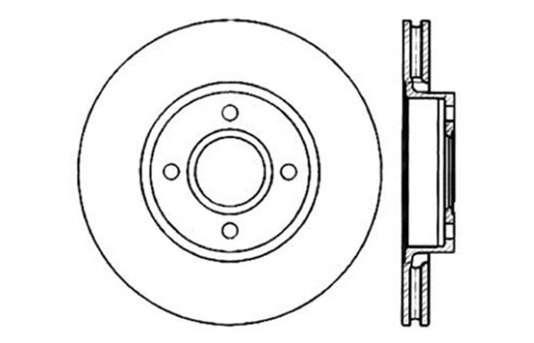 StopTech 128.61056L StopTech Sport Cross Drilled Brake Rotor; Front Left - Truck Part Superstore