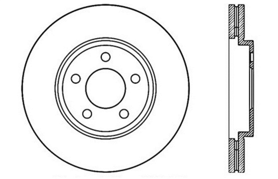 StopTech 128.61072CR StopTech Sport Cryo Cross Drilled Brake Rotor; Front Right - Truck Part Superstore