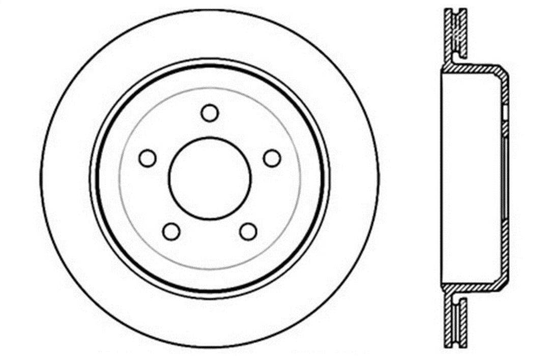 StopTech 128.61073R StopTech Sport Cross Drilled Brake Rotor; Rear Right - Truck Part Superstore