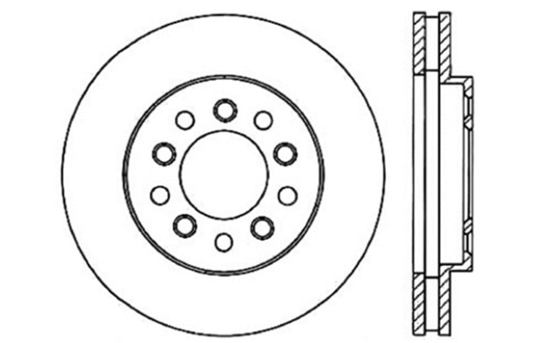 StopTech 128.61078R StopTech Sport Cross Drilled Brake Rotor; Front Right - Truck Part Superstore