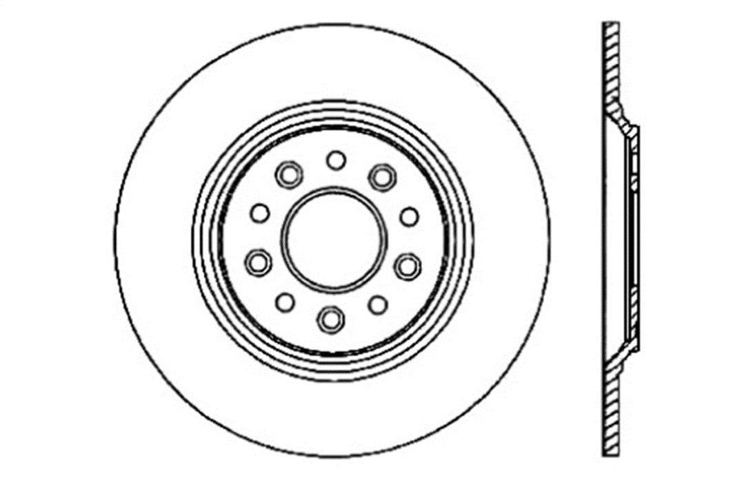 StopTech 128.61081R StopTech Sport Cross Drilled Brake Rotor; Rear Right - Truck Part Superstore