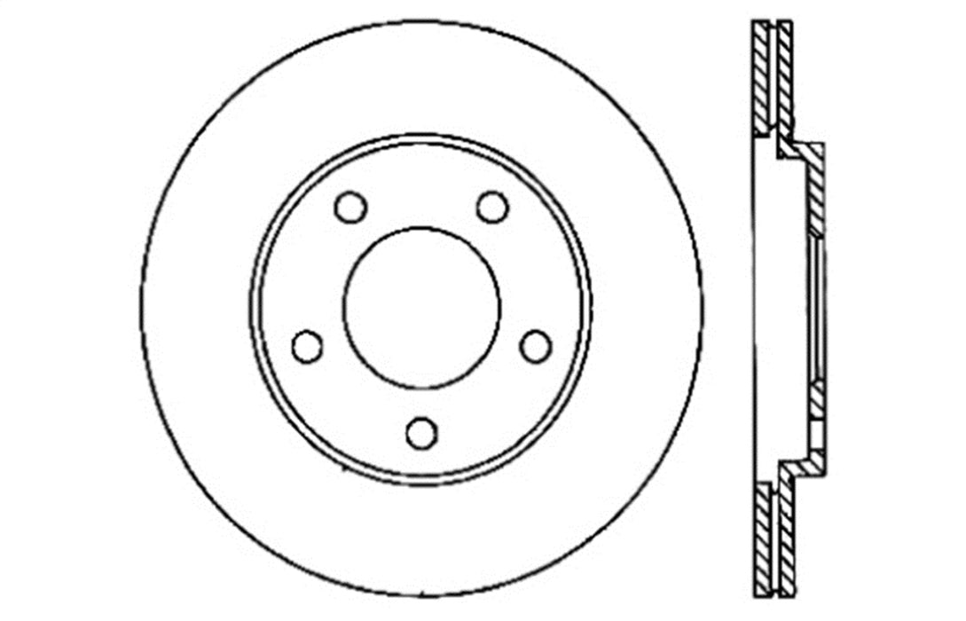 StopTech 128.61087R StopTech Sport Cross Drilled Brake Rotor; Rear Right - Truck Part Superstore