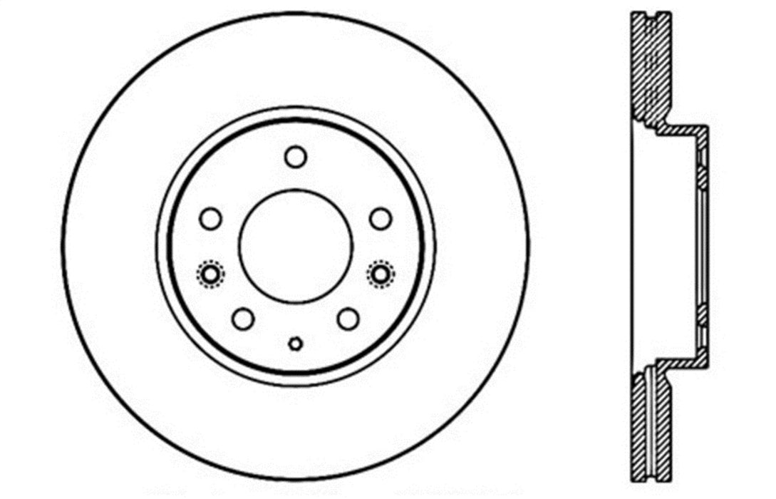 StopTech 128.61088L StopTech Sport Cross Drilled Brake Rotor; Front Left - Truck Part Superstore