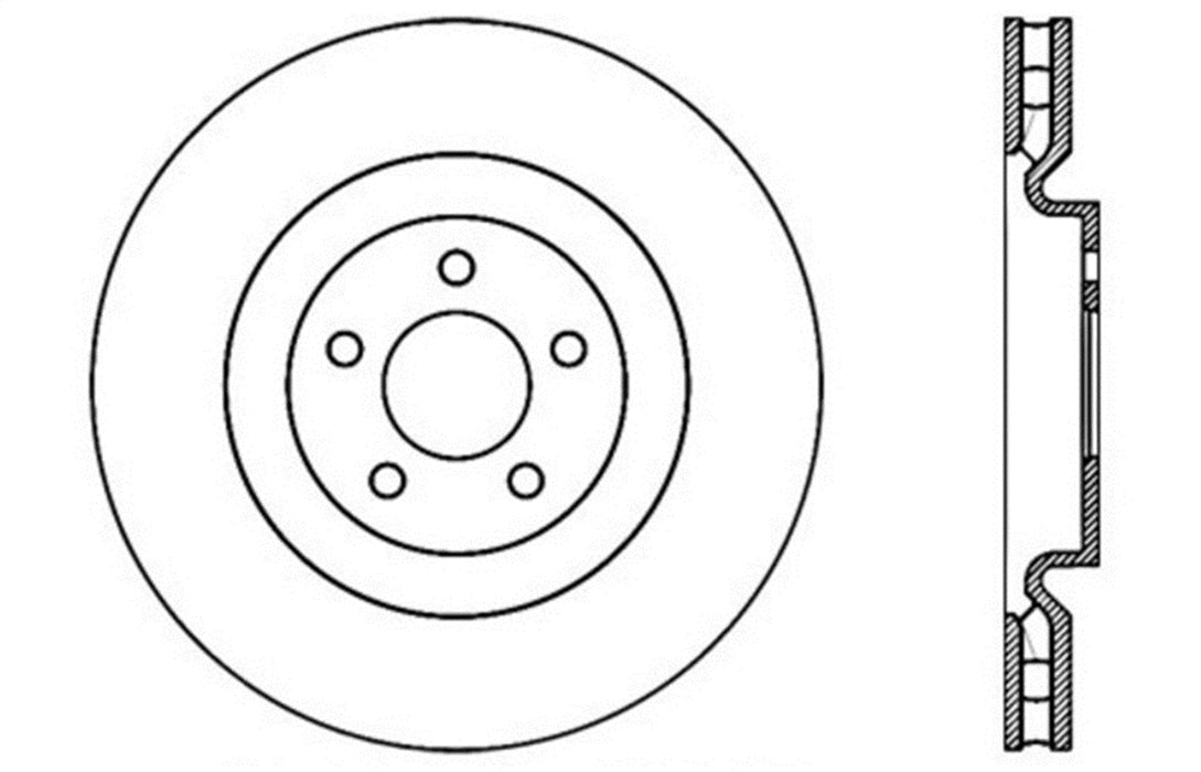 StopTech 128.61089R StopTech Sport Cross Drilled Brake Rotor; Front Right - Truck Part Superstore