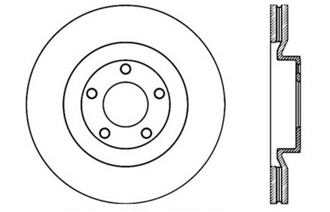 StopTech 128.61090CL StopTech Sport Cryo Cross Drilled Brake Rotor; Front Left - Truck Part Superstore