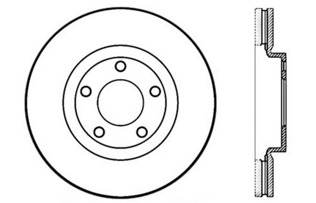 StopTech 128.61092CR StopTech Sport Cryo Cross Drilled Brake Rotor; Front Right - Truck Part Superstore