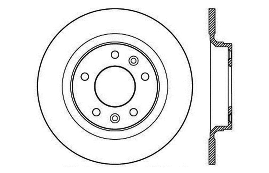 StopTech 128.61097L StopTech Sport Cross Drilled Brake Rotor; Rear Left - Truck Part Superstore