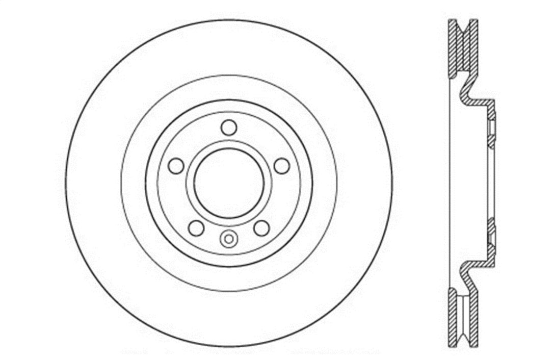 StopTech 128.61098CR StopTech Sport Cryo Cross Drilled Brake Rotor; Front Right - Truck Part Superstore