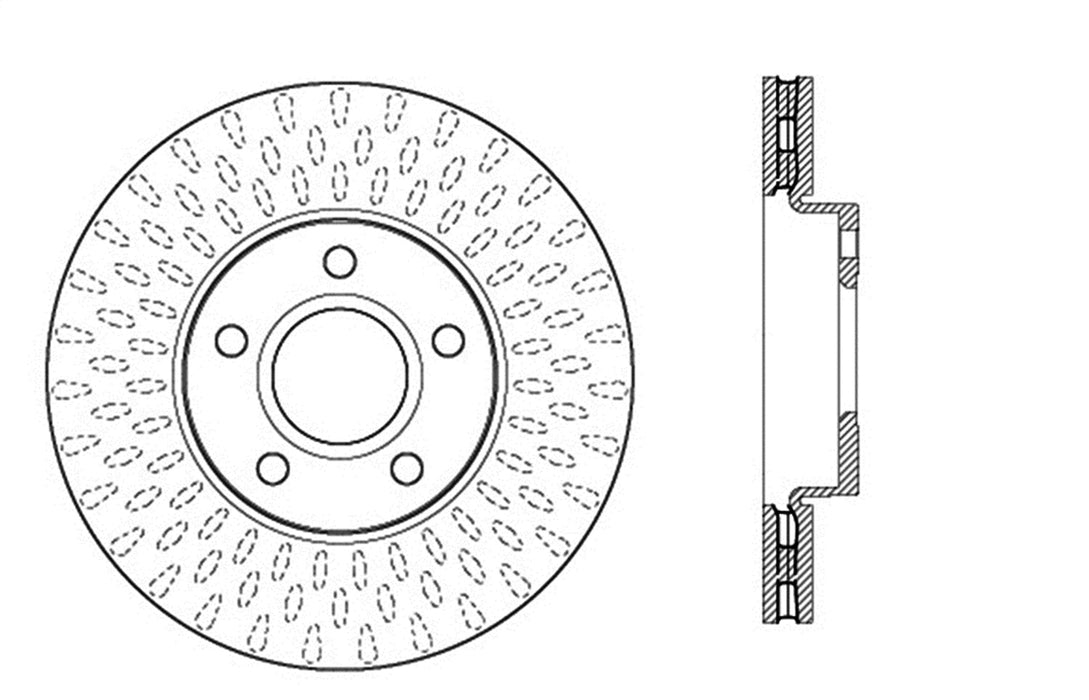 StopTech 128.61100L StopTech Sport Cross Drilled Brake Rotor; Front Left - Truck Part Superstore