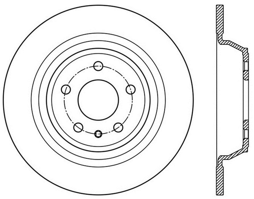 StopTech 128.61103L StopTech Sport Cross Drilled Brake Rotor; Rear Left - Truck Part Superstore