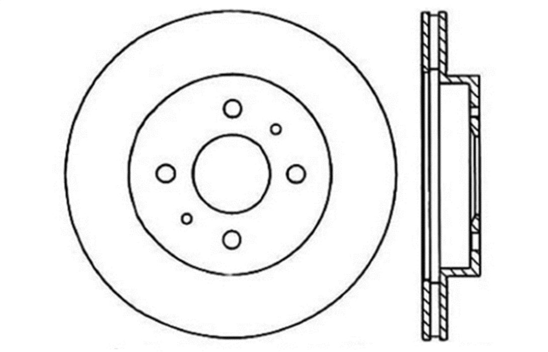StopTech 128.62038L StopTech Sport Cross Drilled Brake Rotor; Front Left - Truck Part Superstore