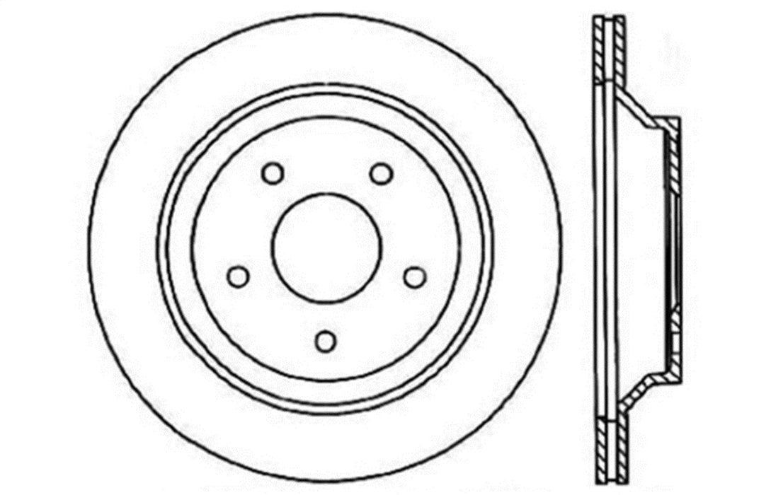 StopTech 128.62040CR StopTech Sport Cryo Cross Drilled Brake Rotor; Front Right - Truck Part Superstore