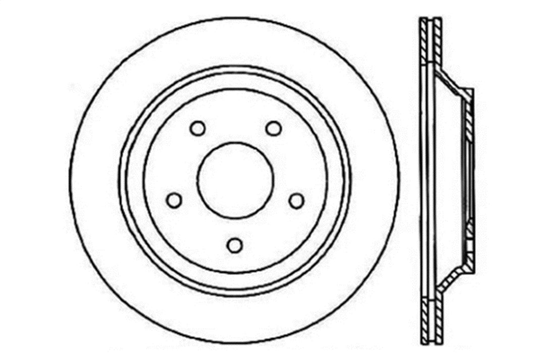 StopTech 128.62041R StopTech Sport Cross Drilled Brake Rotor; Rear Right - Truck Part Superstore